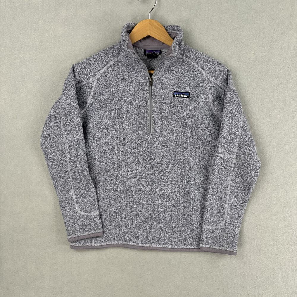 Patagonia Better Sweater Womens Medium Gray Fleece 1/4 Zip Pullover Outdoor